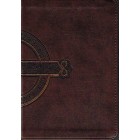 NLT Giant Print Compact Bible - in mahogamy Celtic cross with zip